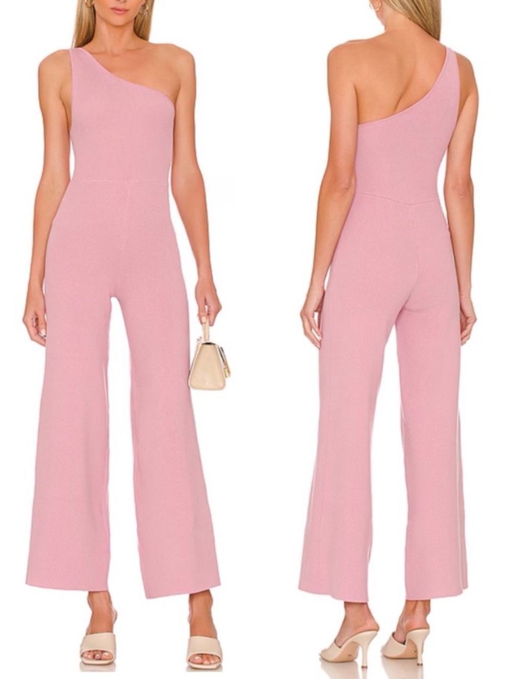 Free People Waverly One-Shoulder Rib Jumpsuit - NWT